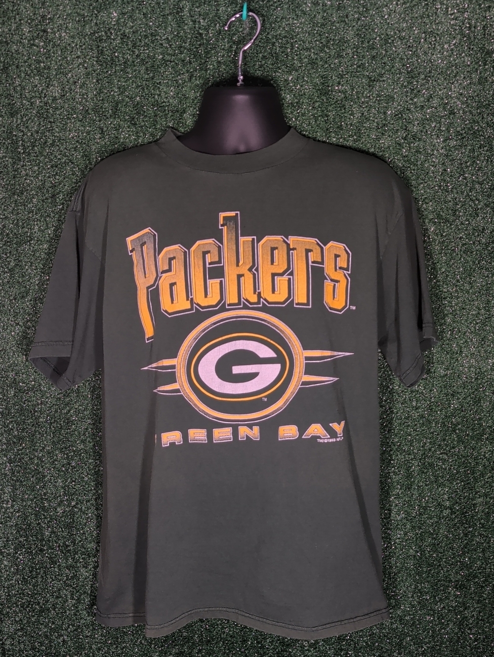 Vintage 1993 Logo 7 Green Bay Packers Graphic T-Shirt Size XL